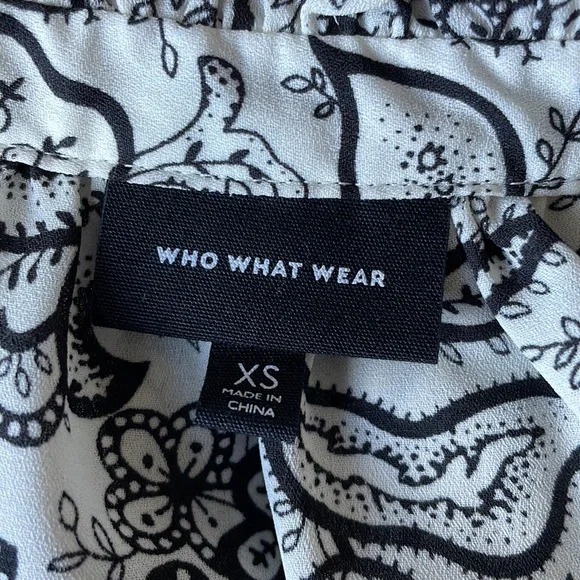 Who What Wear floral black white dress - Picture 10 of 11